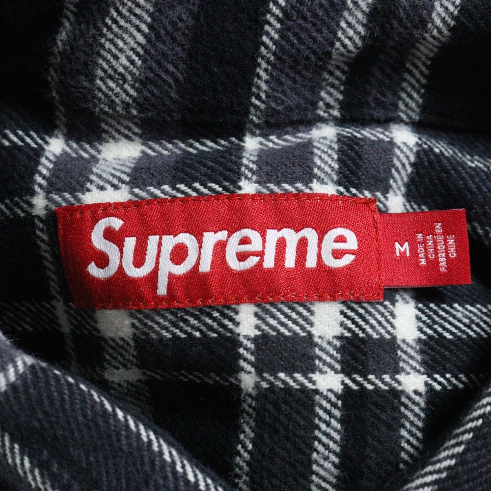SUPREME(シュプリーム) 25SS Old English Plaid Flannel Shirt オールドイングリッシュ プレイド フランネル 長袖シャツ ブラック