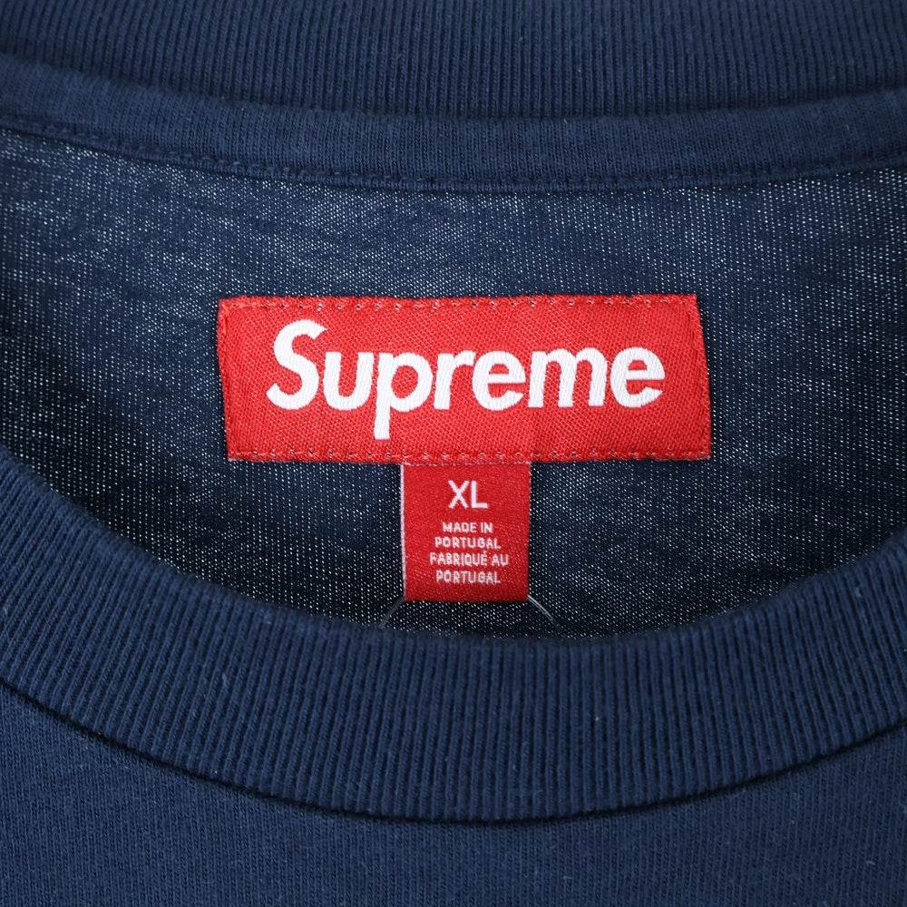 SUPREME(シュプリーム) 24SS Small Box Tee スモールボックスロゴ クルーネック半袖Tシャツ カットソー ネイビー