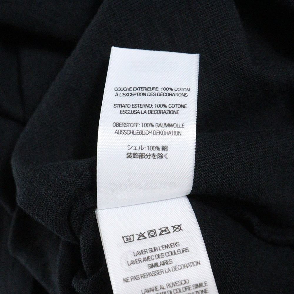 SUPREME(シュプリーム) 25SS Satin Appliqu? S/S Top サテンアップリケ クルーネック半袖Tシャツ カットソー ブラック