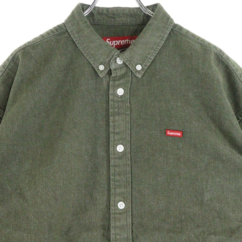 SUPREME(シュプリーム) 22AW Small Box Logo Twill shirt スモールボックスロゴ コットンツイル 長袖シャツ カーキ
