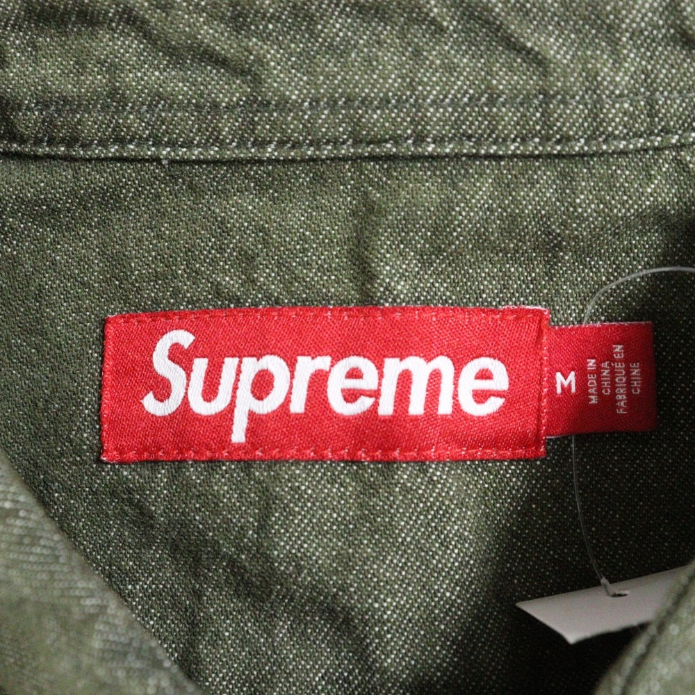 SUPREME(シュプリーム) 22AW Small Box Logo Twill shirt スモールボックスロゴ コットンツイル 長袖シャツ カーキ