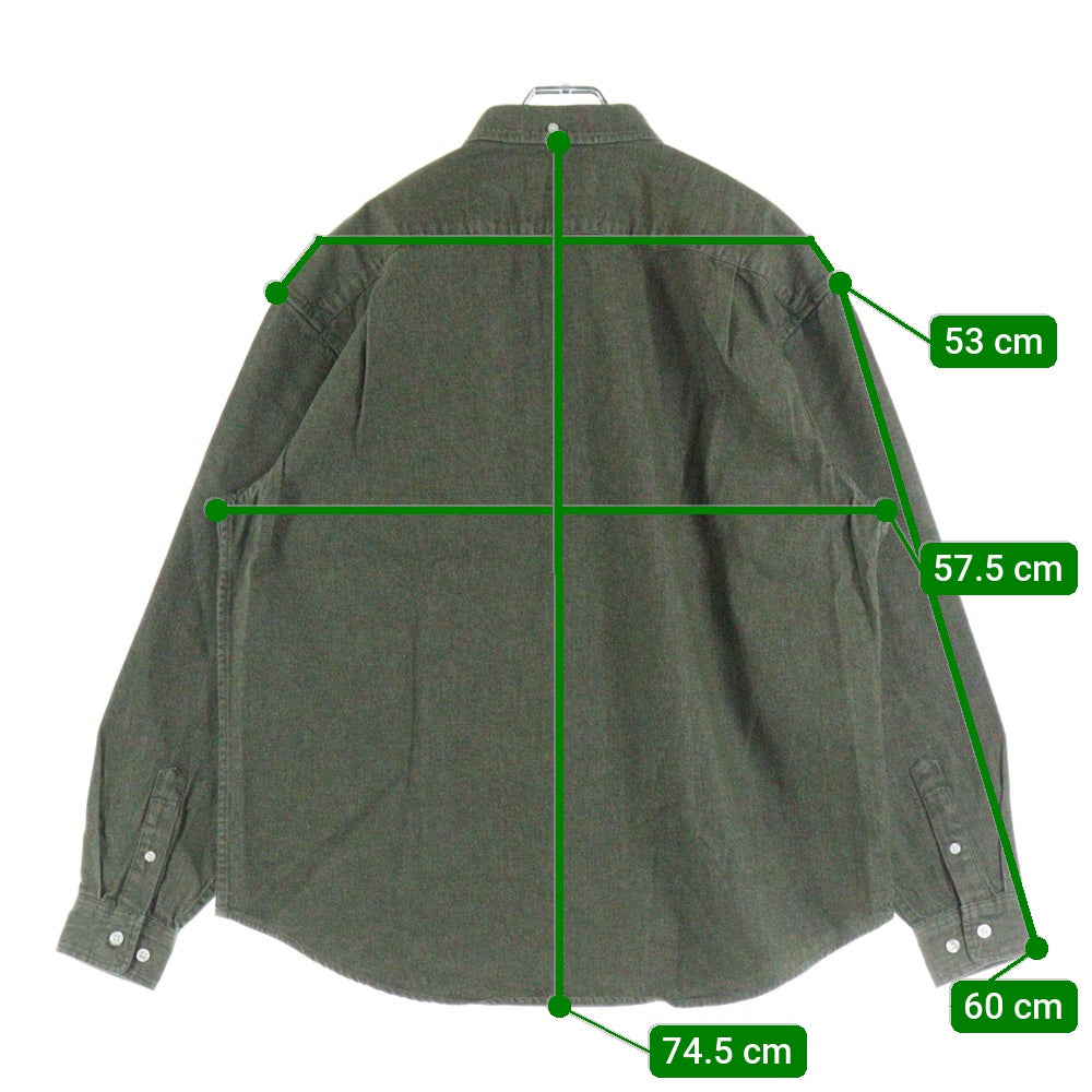 SUPREME(シュプリーム) 22AW Small Box Logo Twill shirt スモールボックスロゴ コットンツイル 長袖シャツ カーキ