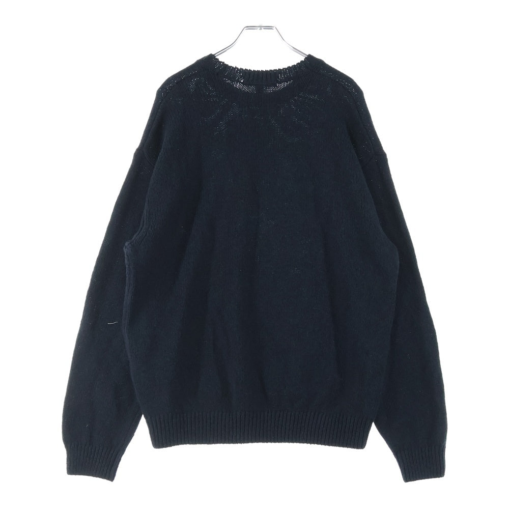 SUPREME(シュプリーム) 20AW Stone Washed Sweater ストーンウォッシュ ロゴジャガード クルーネックニット セーター ブラック