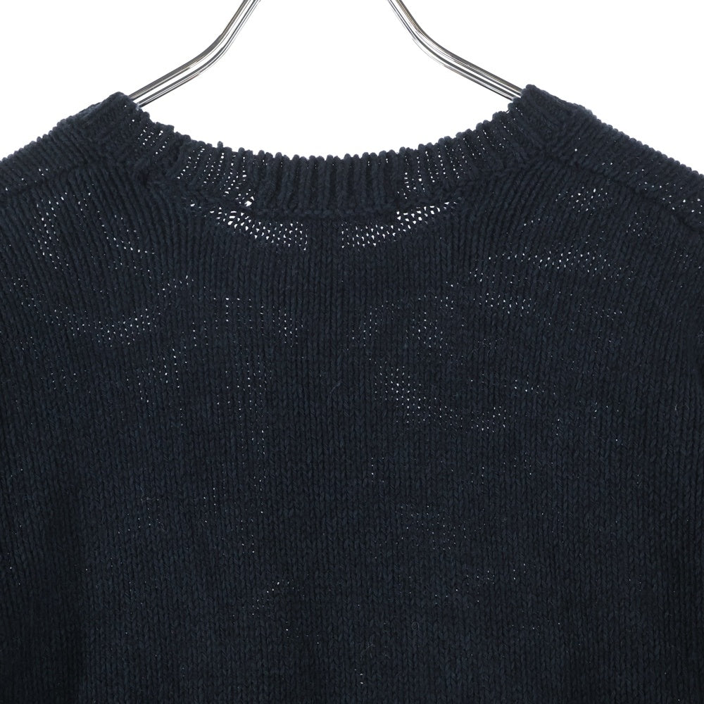 SUPREME(シュプリーム) 20AW Stone Washed Sweater ストーンウォッシュ ロゴジャガード クルーネックニット セーター ブラック