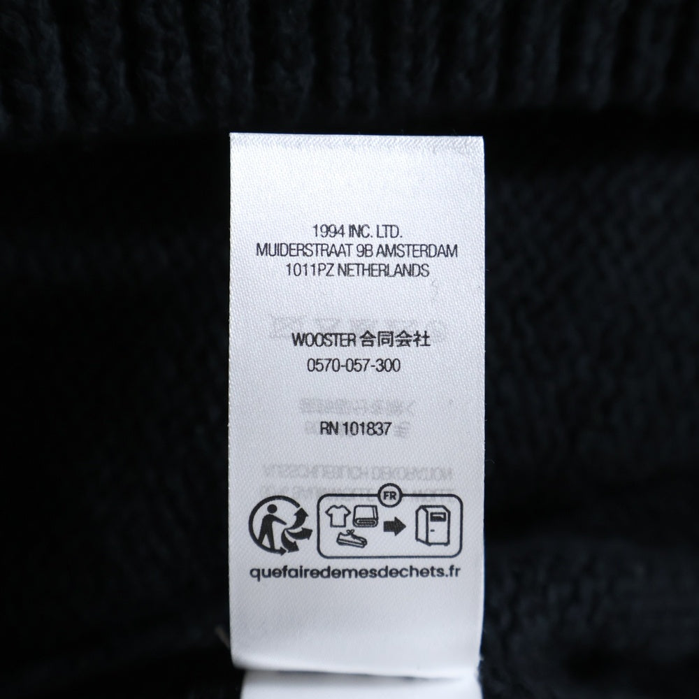SUPREME(シュプリーム) 20AW Stone Washed Sweater ストーンウォッシュ ロゴジャガード クルーネックニット セーター ブラック