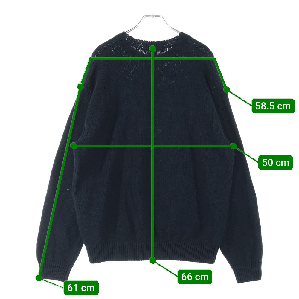 SUPREME(シュプリーム) 20AW Stone Washed Sweater ストーンウォッシュ ロゴジャガード クルーネックニット セーター ブラック