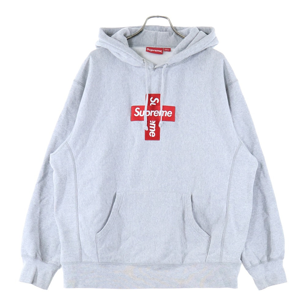 SUPREME(シュプリーム) 20AW Cross Box Logo Hooded Sweatshirt クロスボックスロゴ スウェットプルオーバーパーカー グレー