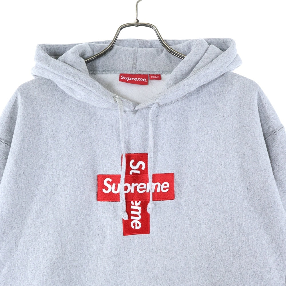 SUPREME(シュプリーム) 20AW Cross Box Logo Hooded Sweatshirt クロスボックスロゴ スウェットプルオーバーパーカー グレー