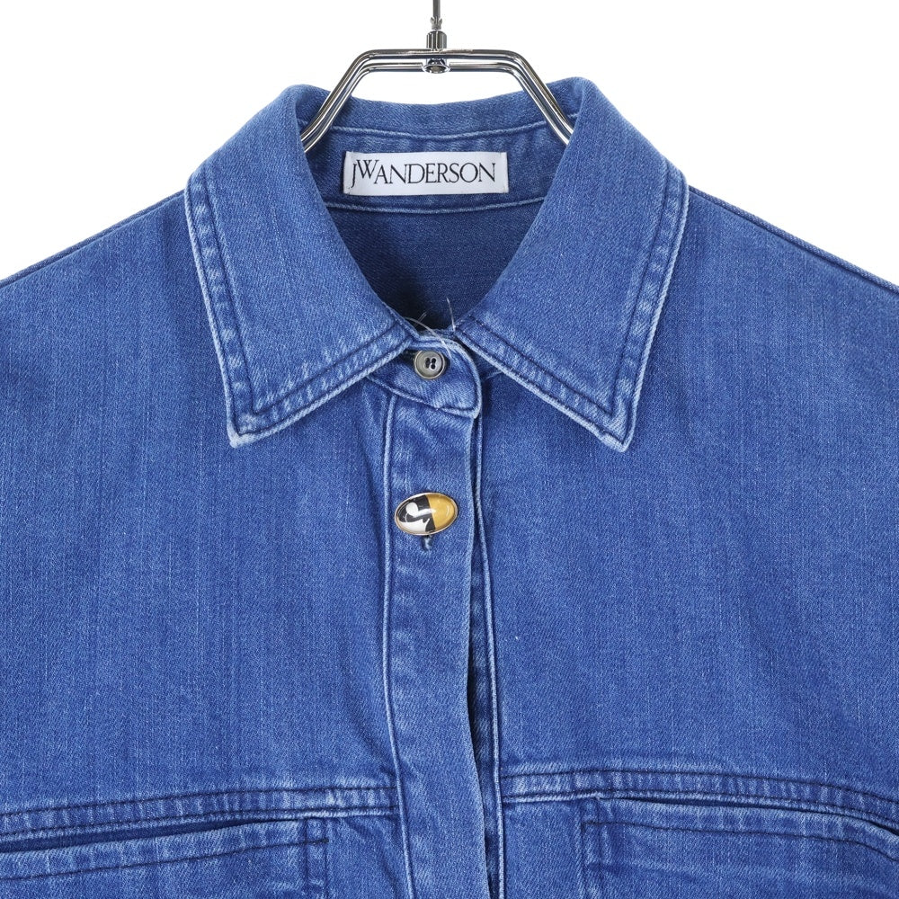 J.W.ANDERSON(ジェー ダブリュー アンダーソン) ELEPHANT EYE BUTTON SHIRT アイボタン レギュラーカラー デニム 長袖シャツ インディゴ SH0179PG0872800