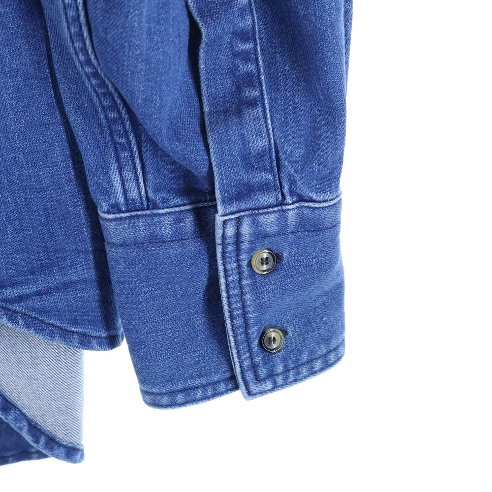 J.W.ANDERSON(ジェー ダブリュー アンダーソン) ELEPHANT EYE BUTTON SHIRT アイボタン レギュラーカラー デニム 長袖シャツ インディゴ SH0179PG0872800