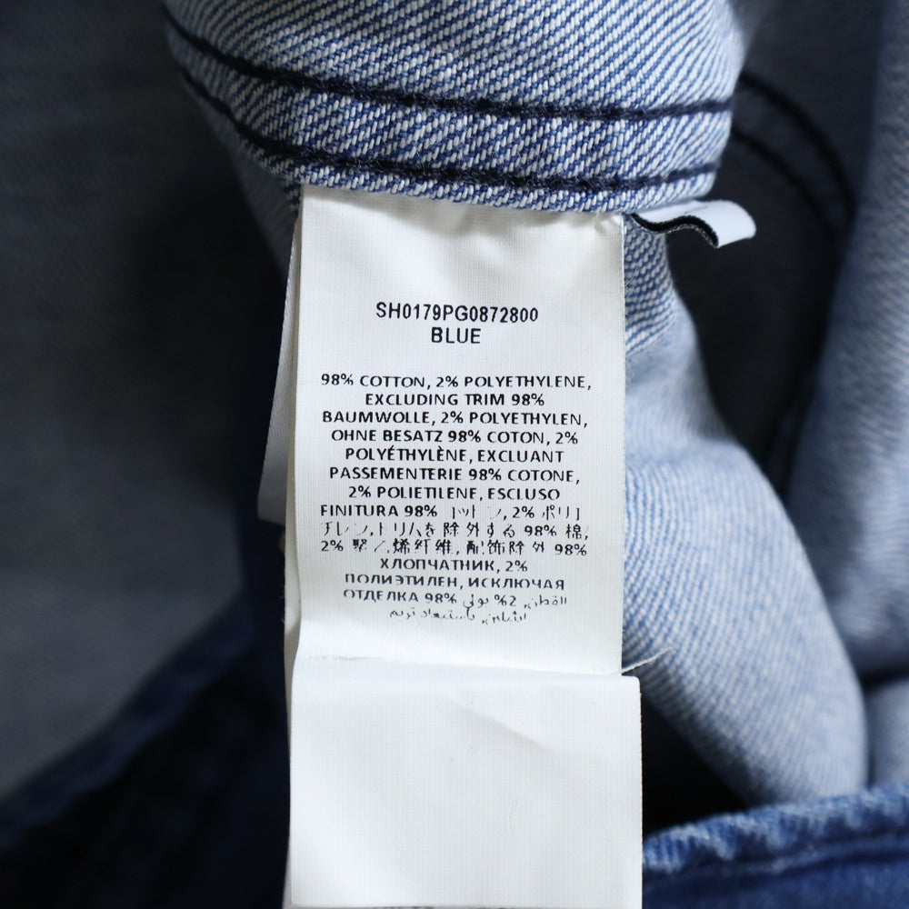 J.W.ANDERSON(ジェー ダブリュー アンダーソン) ELEPHANT EYE BUTTON SHIRT アイボタン レギュラーカラー デニム 長袖シャツ インディゴ SH0179PG0872800