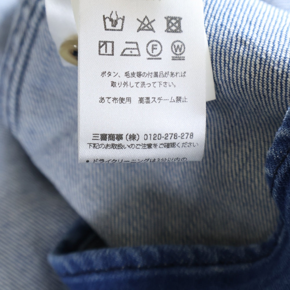 J.W.ANDERSON(ジェー ダブリュー アンダーソン) ELEPHANT EYE BUTTON SHIRT アイボタン レギュラーカラー デニム 長袖シャツ インディゴ SH0179PG0872800