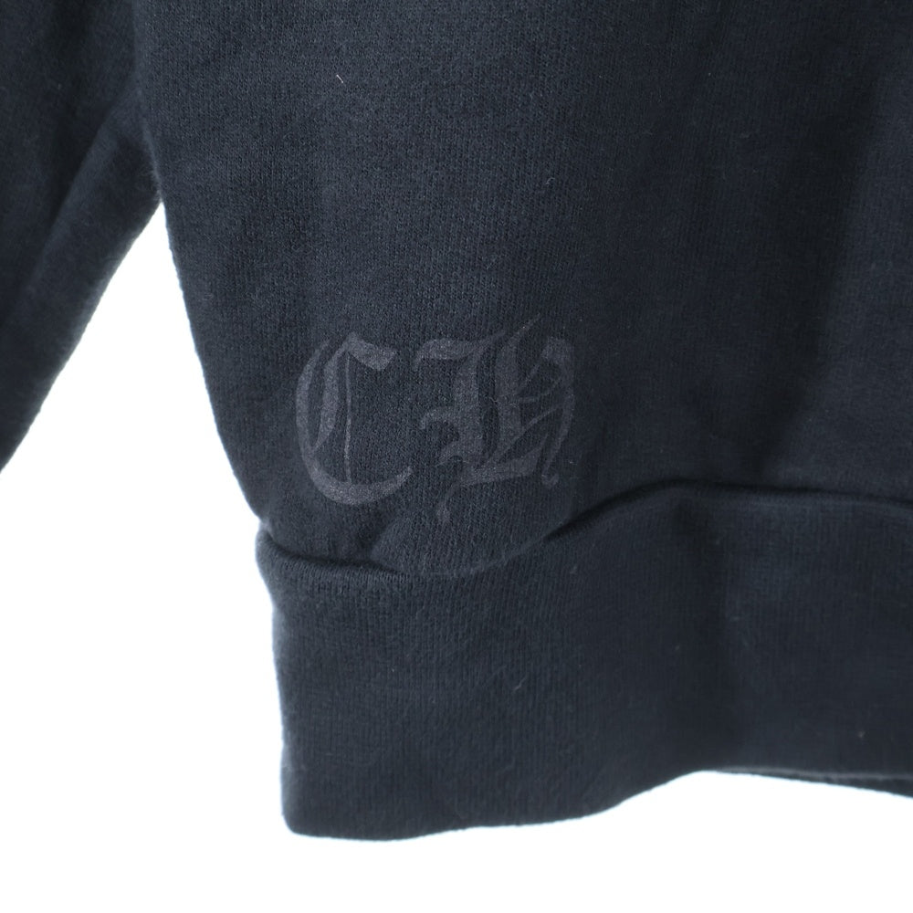 CHROME HEARTS(クロムハーツ) SWTSHRT PLVR ネックロゴ バックスクロールラベル クルーネックスウェットトレーナー ブラック