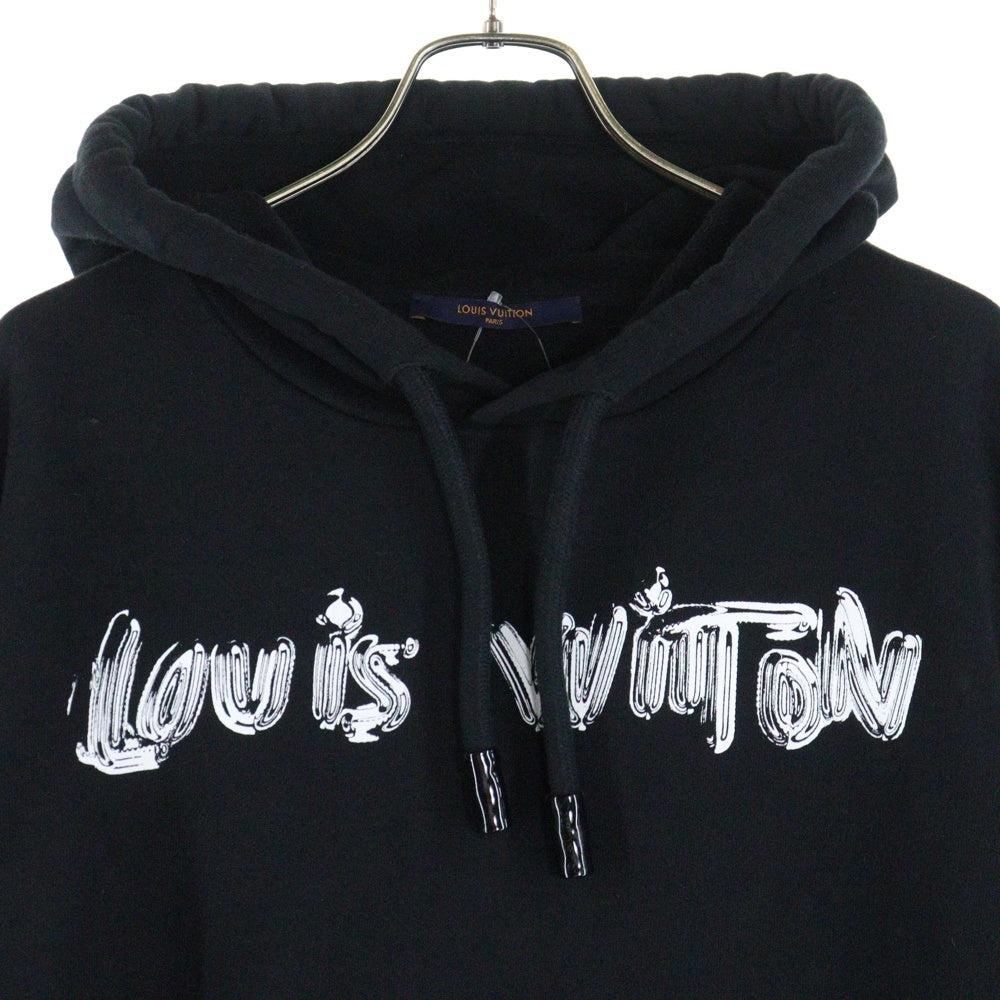 LOUIS VUITTON(ルイヴィトン) 22SS Amen Break アーメンブレイク グラフィックプリント スウェット プルオーバーパーカー ブラック RM221 IHN HMY78W