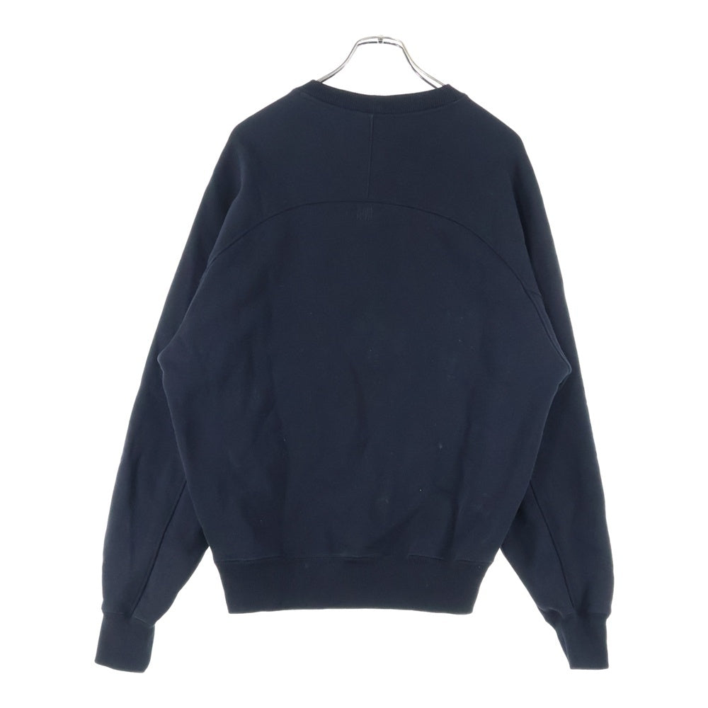 ami paris(アミパリス) 22SS ハートロゴエンブロイダリー クルーネックスウェットトレーナー ブラック E22USW002.747