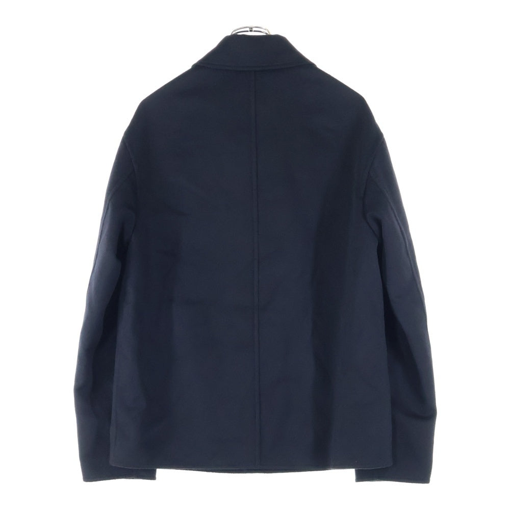 LOEWE(ロエベ) 23AW WORKWEAR JACKET カシミヤ混 レザーロゴワッペン ワーカージャケット ブラック H526Y03W76
