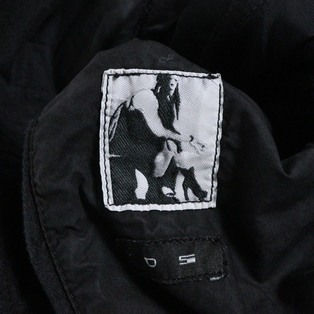 DRKSHDW(ダークシャドウ) 14AW フィッシュテール ドローコード コットン モッズコート ブラック DS14F4900-MUR