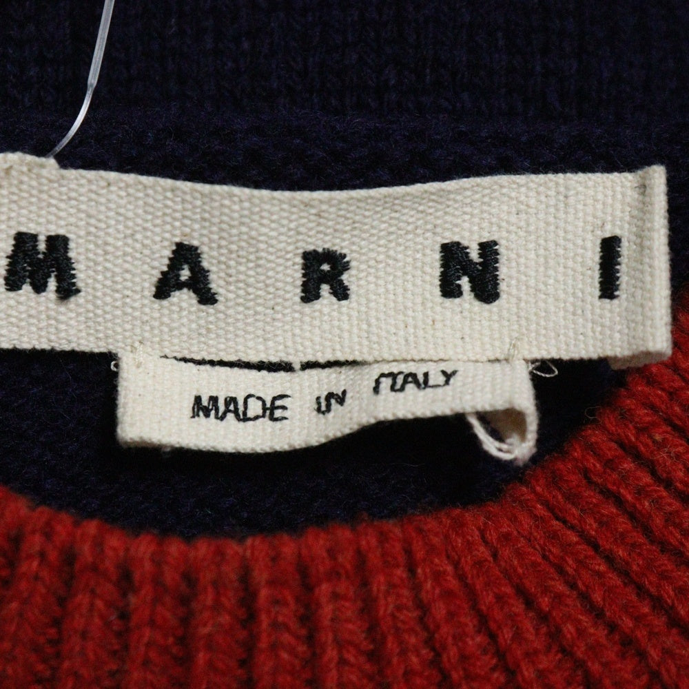 MARNI(マルニ) 21SS ダメージ加工 ウール クルーネックニット セーター マルチカラー GCMG0163Q0