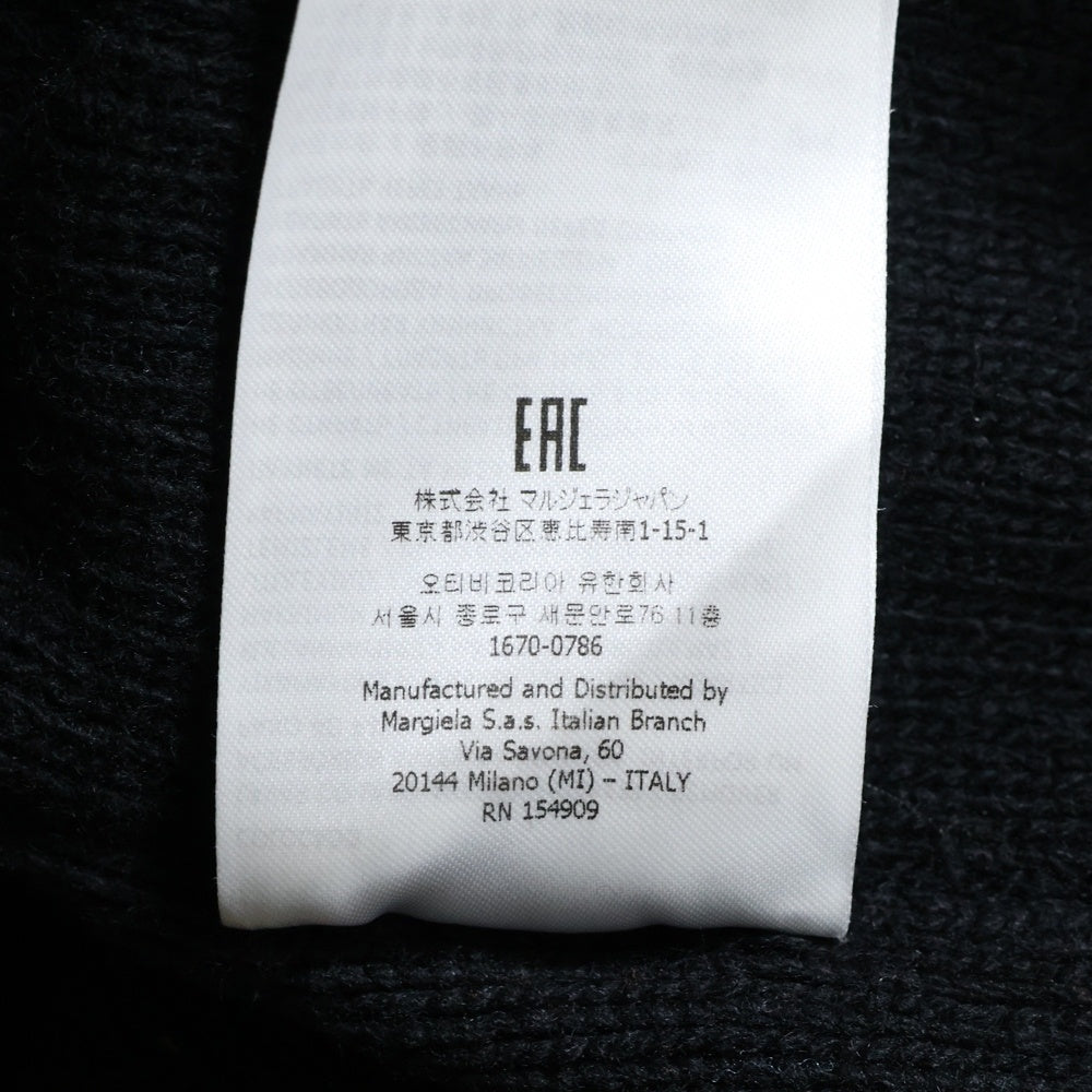 MM6 Maison Margiela(エムエムシックスメゾンマルジェラ) SWEATER PATCH KNIT ナンバーパッチ ウール混 ニット カーディガン ブラック S62GP0075