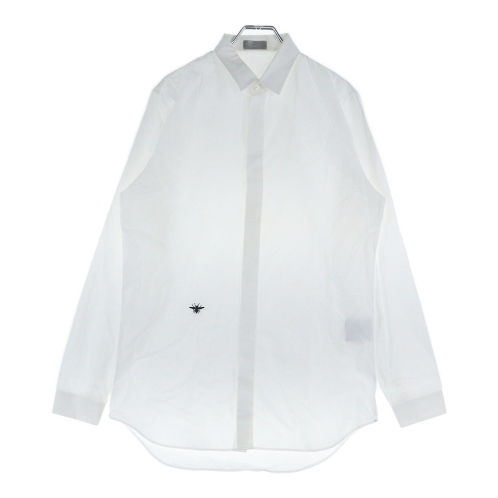 DIOR(ディオール) ビーロゴエンブロイダリー レギュラーカラー 長袖シャツ ホワイト 163C501B1581