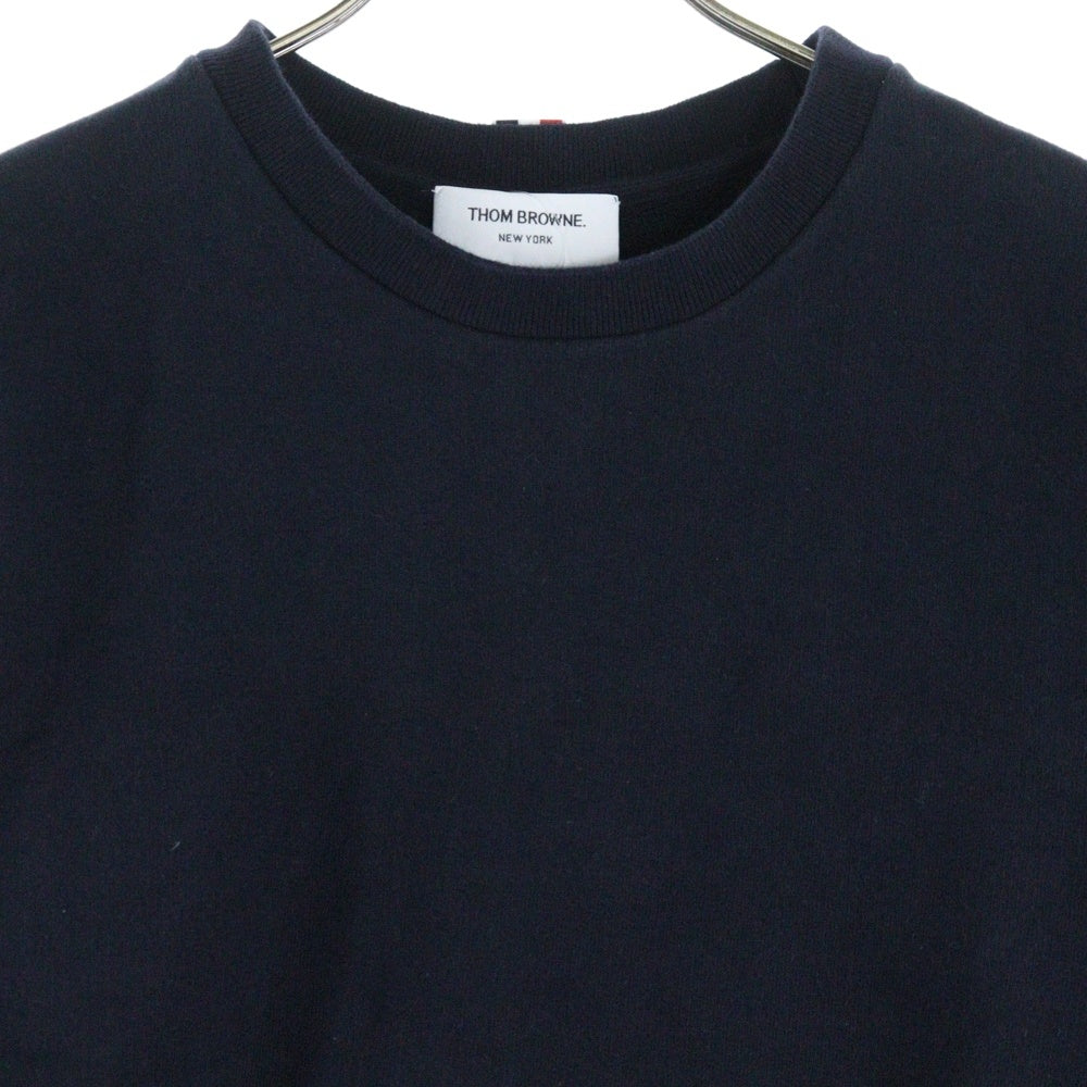 THOM BROWNE(トムブラウン) Crewneck Sweat Shirt トリコロール クルーネックスウェットトレーナー ネイビー MJT085A-03377415