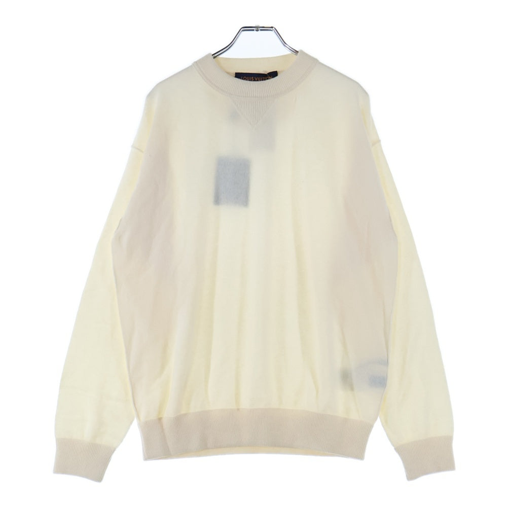 LOUIS VUITTON(ルイヴィトン) 19SS インサイドアウトクルーネックカシミヤニットセーター アイボリー RM191 JZE HGN62W
