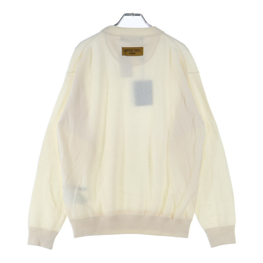 LOUIS VUITTON(ルイヴィトン) 19SS インサイドアウトクルーネックカシミヤニットセーター アイボリー RM191 JZE HGN62W