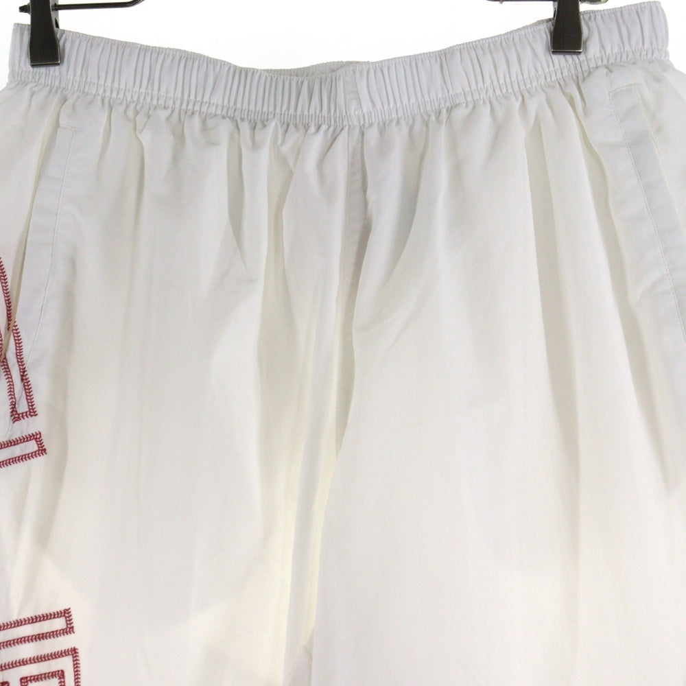 SUPREME(シュプリーム) 25SS Spellout Embroidered Track Pant スペルアウト エンブロイダリー ナイロン トラックパンツ ホワイト/レッド