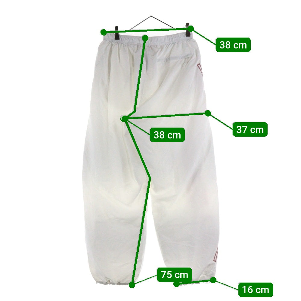 SUPREME(シュプリーム) 25SS Spellout Embroidered Track Pant スペルアウト エンブロイダリー ナイロン トラックパンツ ホワイト/レッド