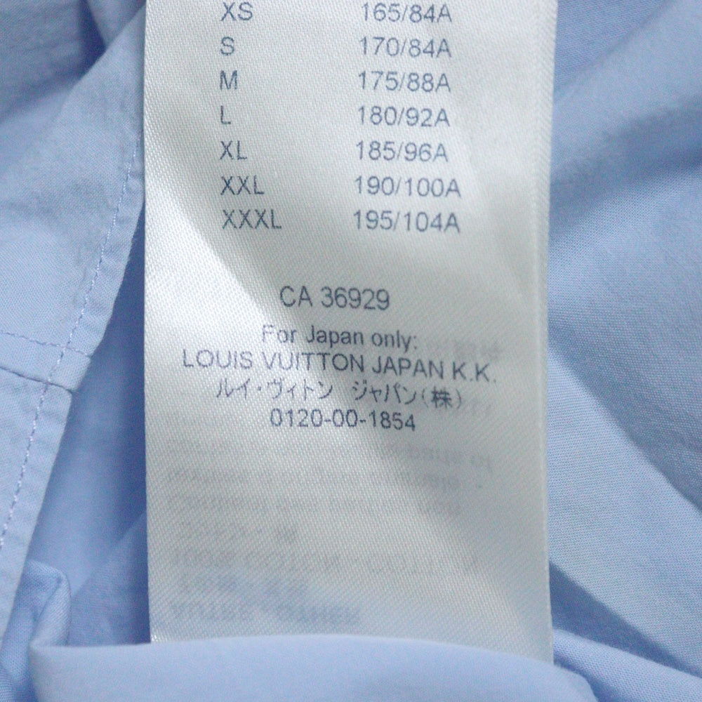 LOUIS VUITTON(ルイヴィトン) 19AW ロゴプリント レギュラーカラー 長袖シャツ ライトブルー RM192M ORN HHS41W