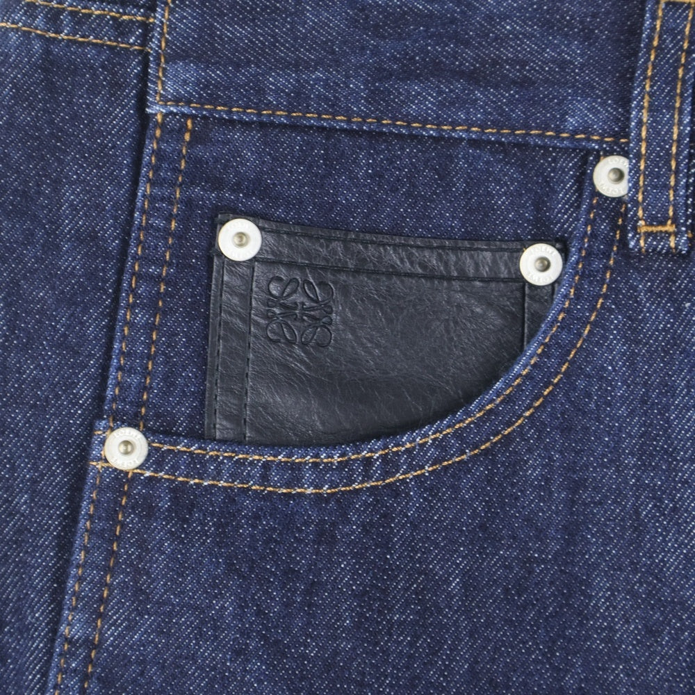 LOEWE(ロエベ) Trompe L'Oeil Denim Jeans トロンプルイユ ストレート デニムパンツ インディゴ H526Y11X45