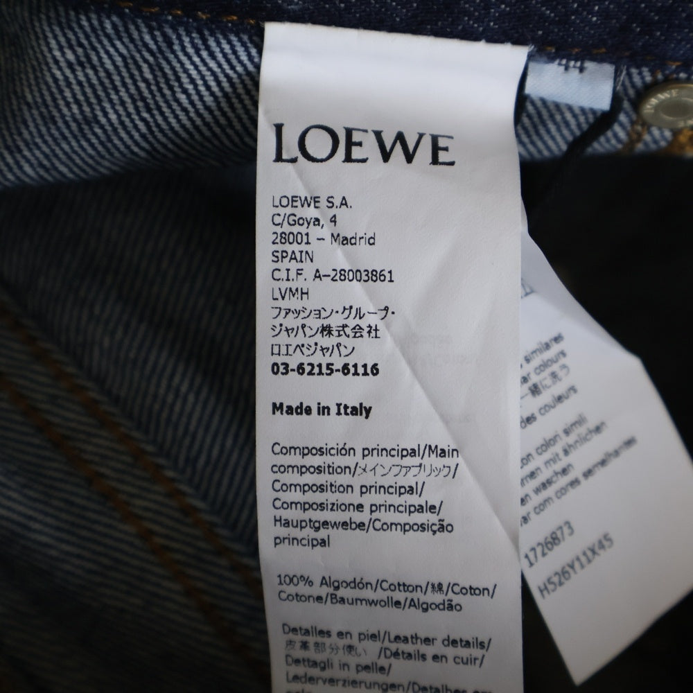 LOEWE(ロエベ) Trompe L'Oeil Denim Jeans トロンプルイユ ストレート デニムパンツ インディゴ H526Y11X45