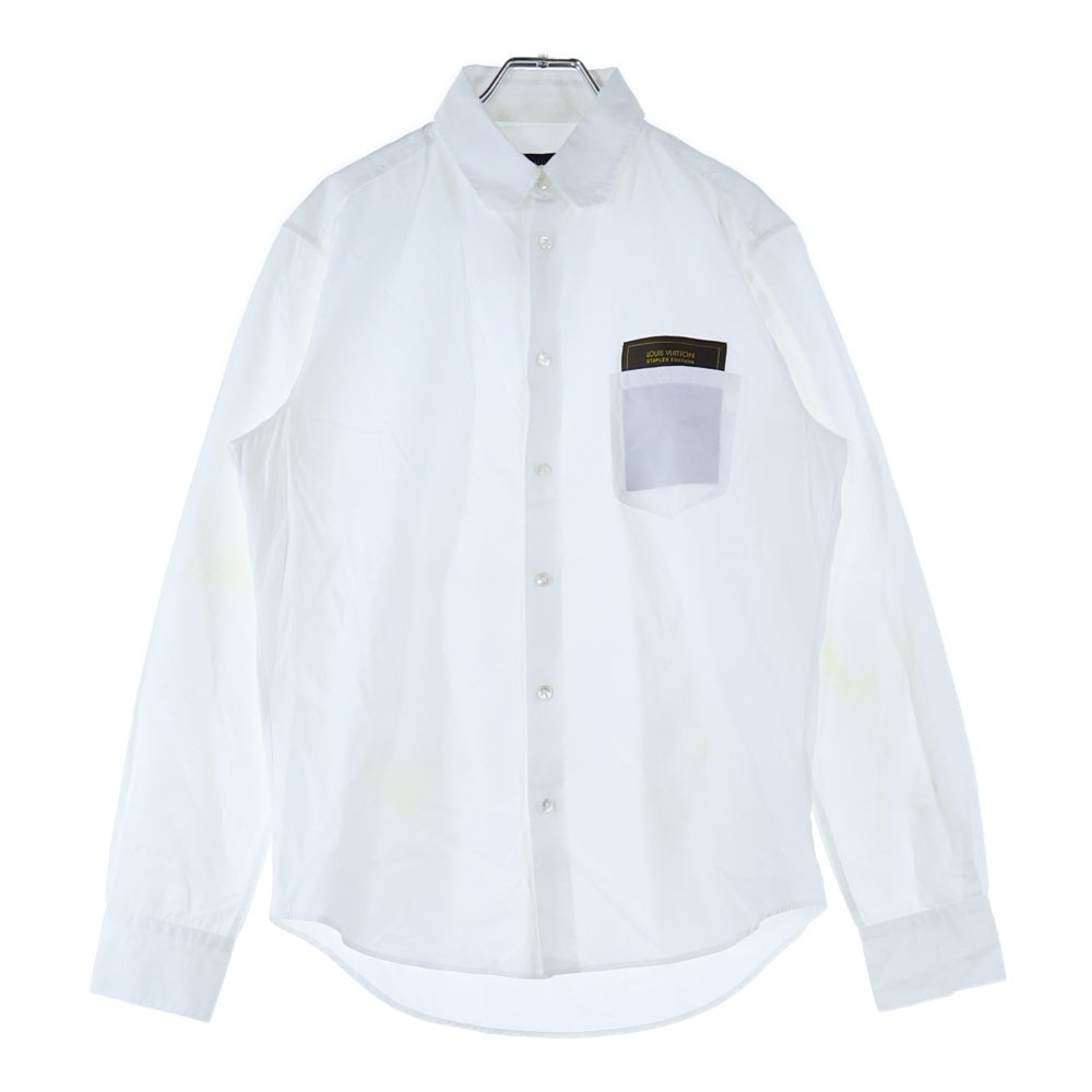 LOUIS VUITTON(ルイヴィトン) 21AW ステープル オックスフォード コットン 長袖シャツ ホワイト RM212Q OUQ HJS40W