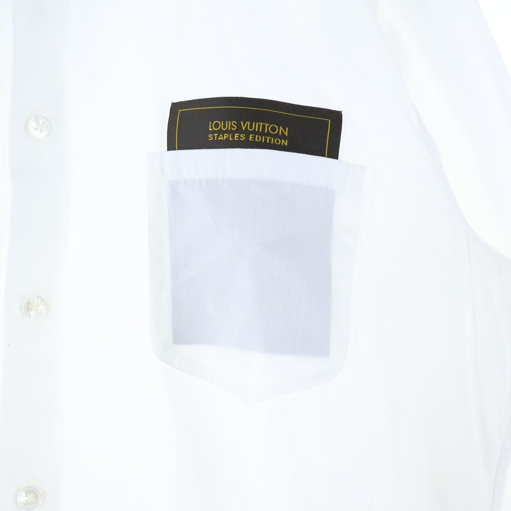 LOUIS VUITTON(ルイヴィトン) 21AW ステープル オックスフォード コットン 長袖シャツ ホワイト RM212Q OUQ HJS40W