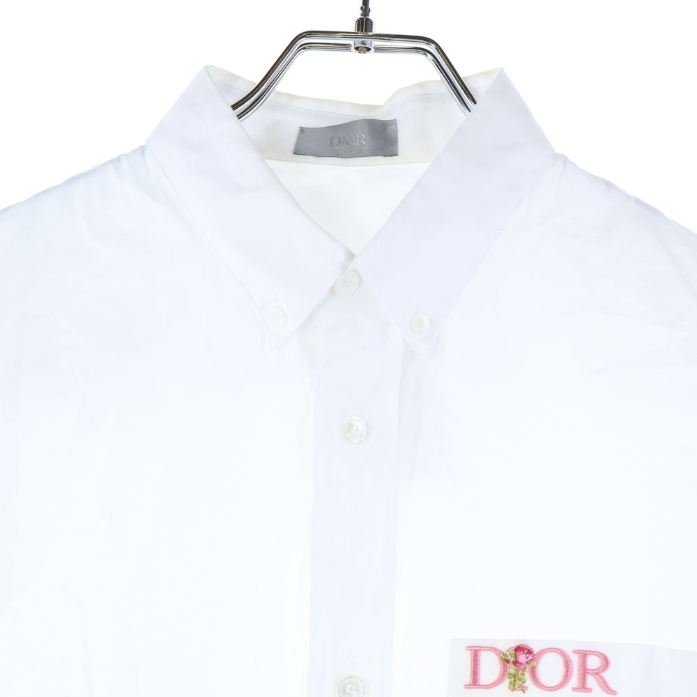 DIOR(ディオール) ロゴエンブロイダリー レギュラーカラー 長袖シャツ ホワイト 013C530C1581