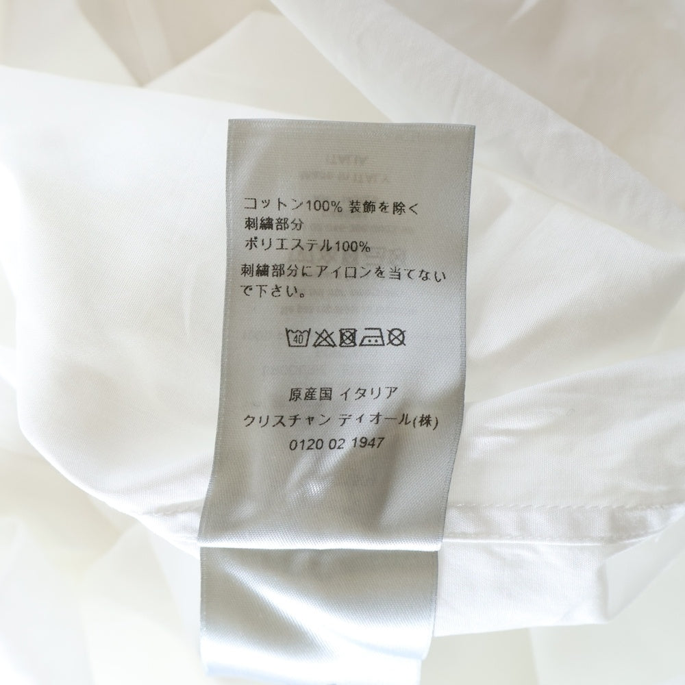 DIOR(ディオール) ロゴエンブロイダリー レギュラーカラー 長袖シャツ ホワイト 013C530C1581