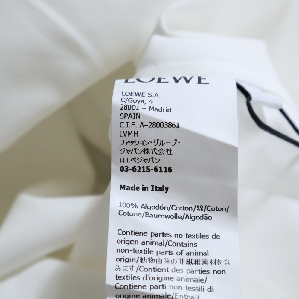 LOEWE(ロエベ) アナグラム エンボス ロゴ 長袖 シャツ ホワイト H526Y05WAD
