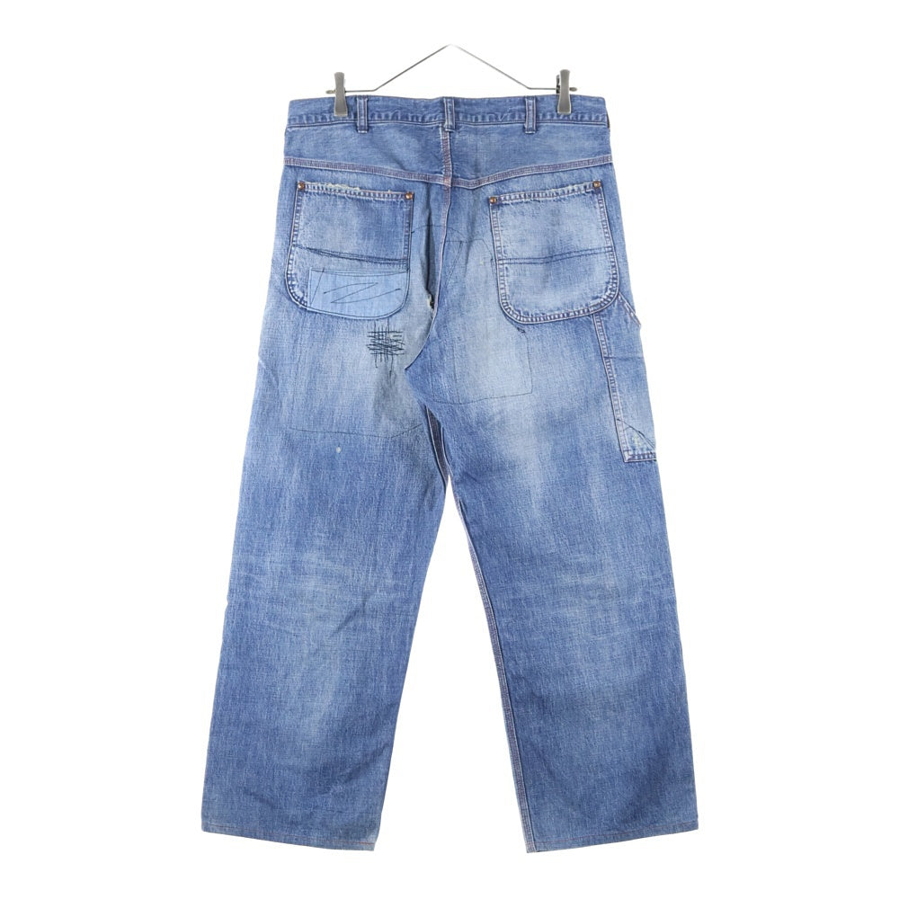 SAINT MICHAEL(セントマイケル) 23AW DENIM PAINTER PANTS ペインター ダメージ加工 デニムパンツ インディゴブルー SM-A23-0000-038
