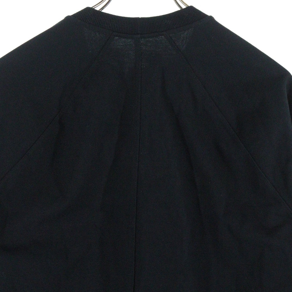Rick Owens(リックオウエンス) 22AW Heavy Cotton Crew Neck Long Sleeve T-shirt クルーネック コットン クルーネック 長袖 カットソー Tシャツ ブラック RU02B2246‐BA