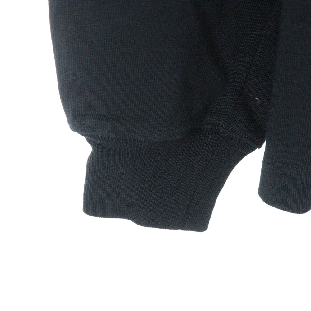 Rick Owens(リックオウエンス) 22AW Heavy Cotton Crew Neck Long Sleeve T-shirt クルーネック コットン クルーネック 長袖 カットソー Tシャツ ブラック RU02B2246‐BA