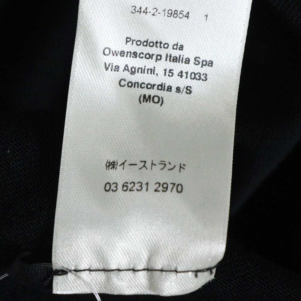 Rick Owens(リックオウエンス) 22AW Heavy Cotton Crew Neck Long Sleeve T-shirt クルーネック コットン クルーネック 長袖 カットソー Tシャツ ブラック RU02B2246‐BA