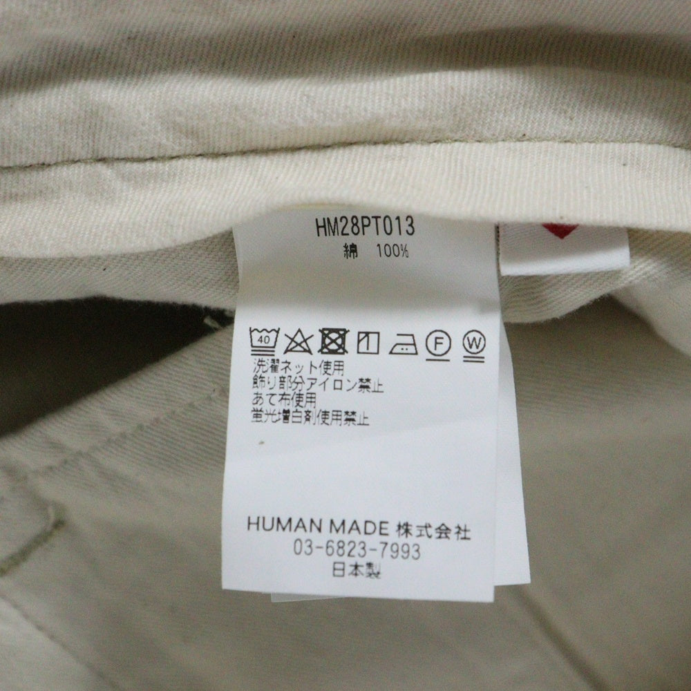 HUMAN MADE(ヒューマンメイド) CHINO PANTS ハートロゴ刺繍チノパンツ ベージュ