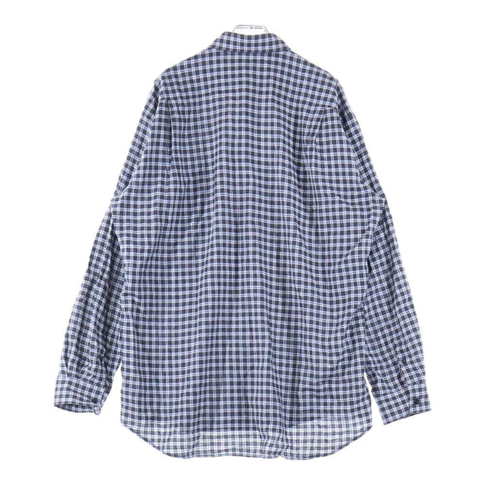 BALENCIAGA(バレンシアガ) オーバーサイズ 長袖チェック シャツ ブラック/ブルー 534333 TBM16