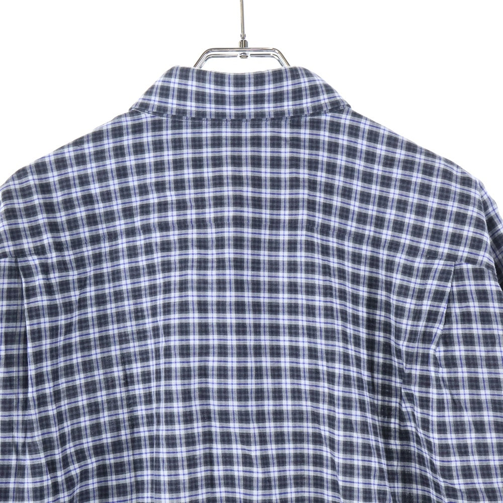 BALENCIAGA(バレンシアガ) オーバーサイズ 長袖チェック シャツ ブラック/ブルー 534333 TBM16