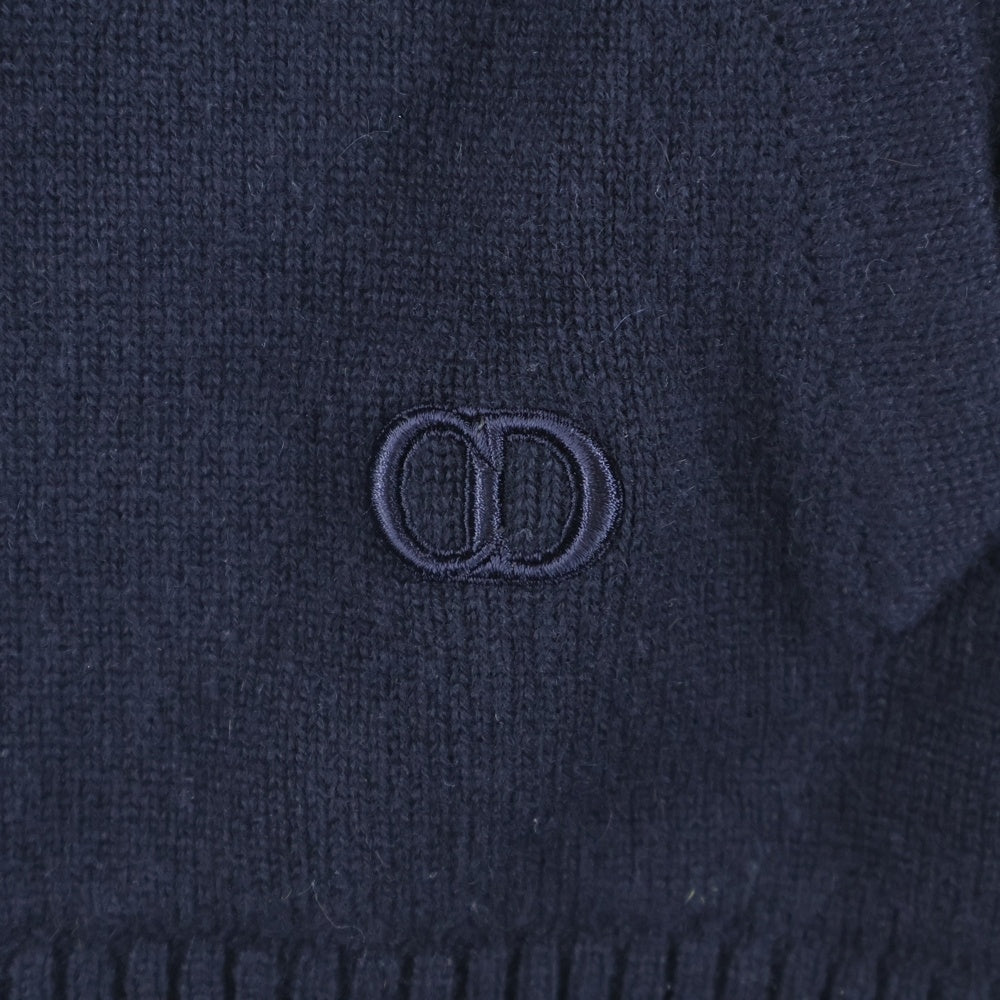 DIOR(ディオール) 22AW CD Icon カシミヤニット ジップパーカー 113M200AT223 ブラック