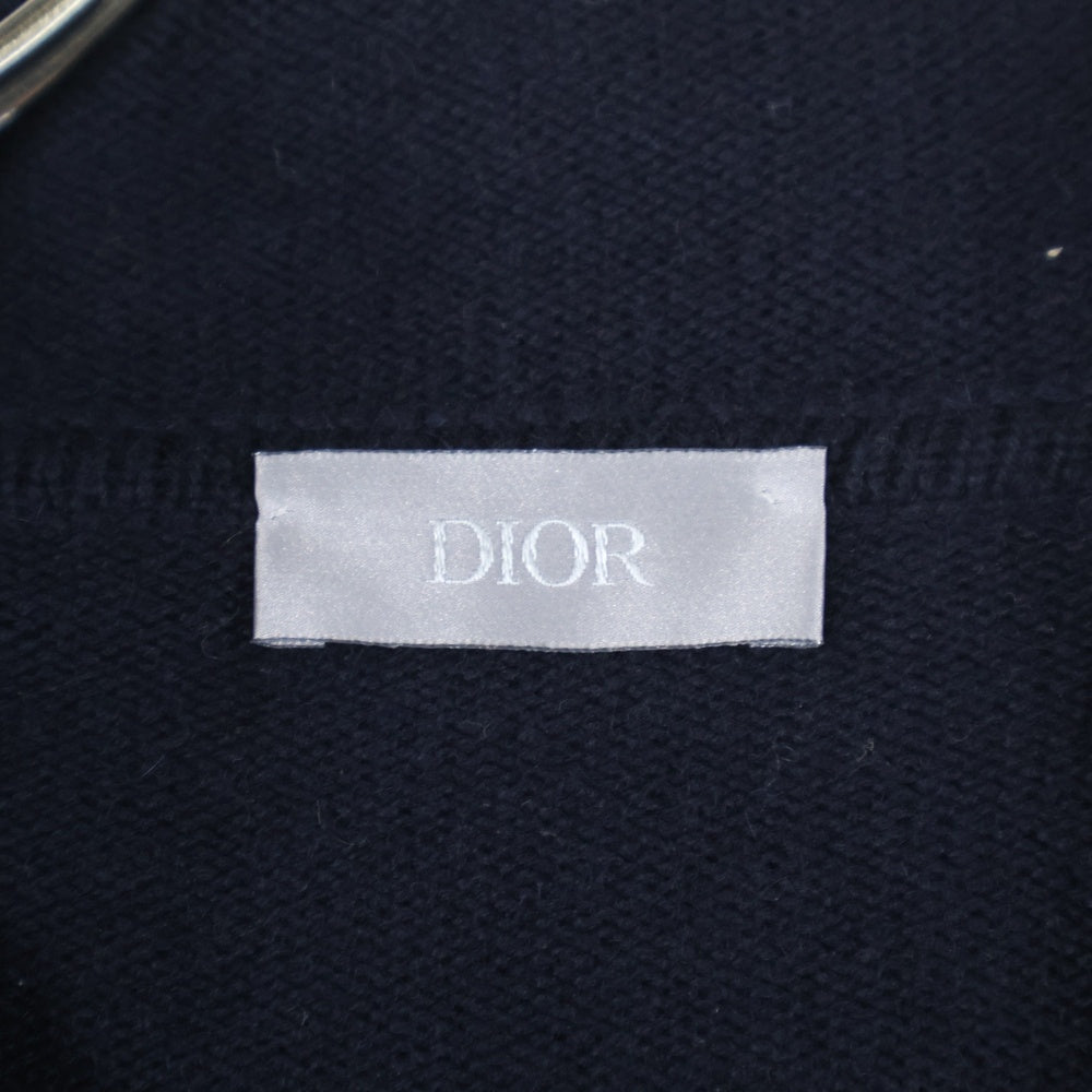DIOR(ディオール) 22AW CD Icon カシミヤニット ジップパーカー 113M200AT223 ブラック