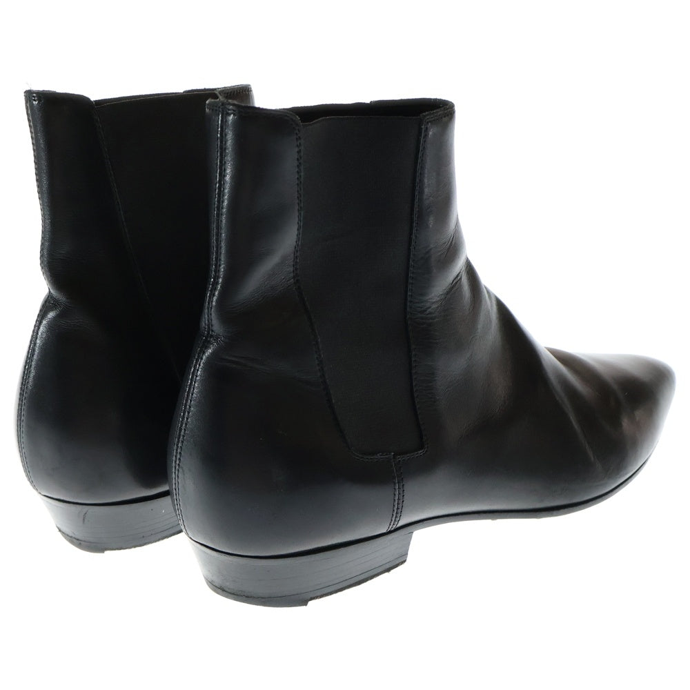 SAINT LAURENT PARIS(サンローランパリ) サイドゴア レザー ブーツ ブラック