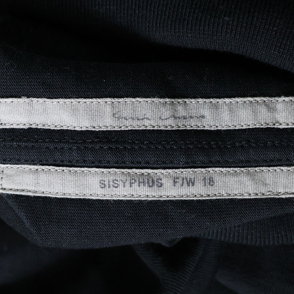 Rick Owens(リックオウエンス) 18AW タートルネック 長袖 カットソー Tシャツ ブラック RU18F1286