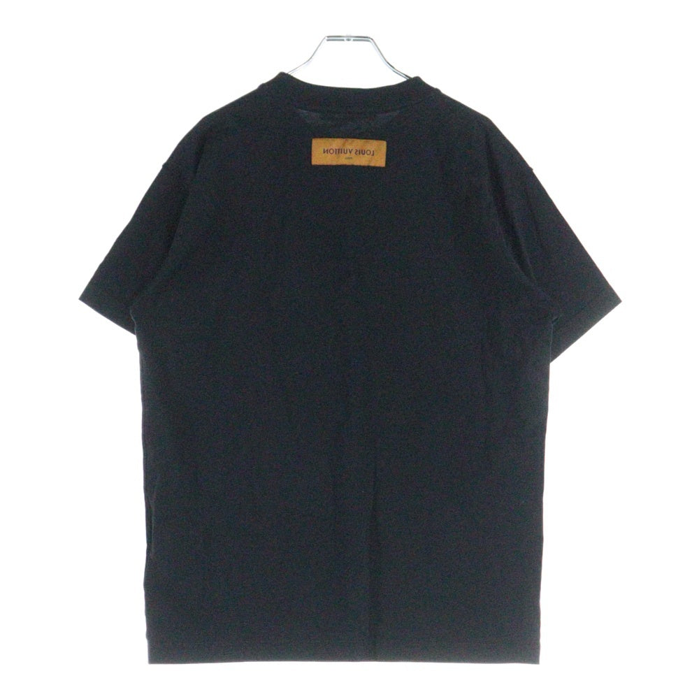 LOUIS VUITTON(ルイヴィトン) 21AW LVデボス エンボス クルーネック 半袖 カットソー Tシャツ ブラック RM212 NPG HLY64W
