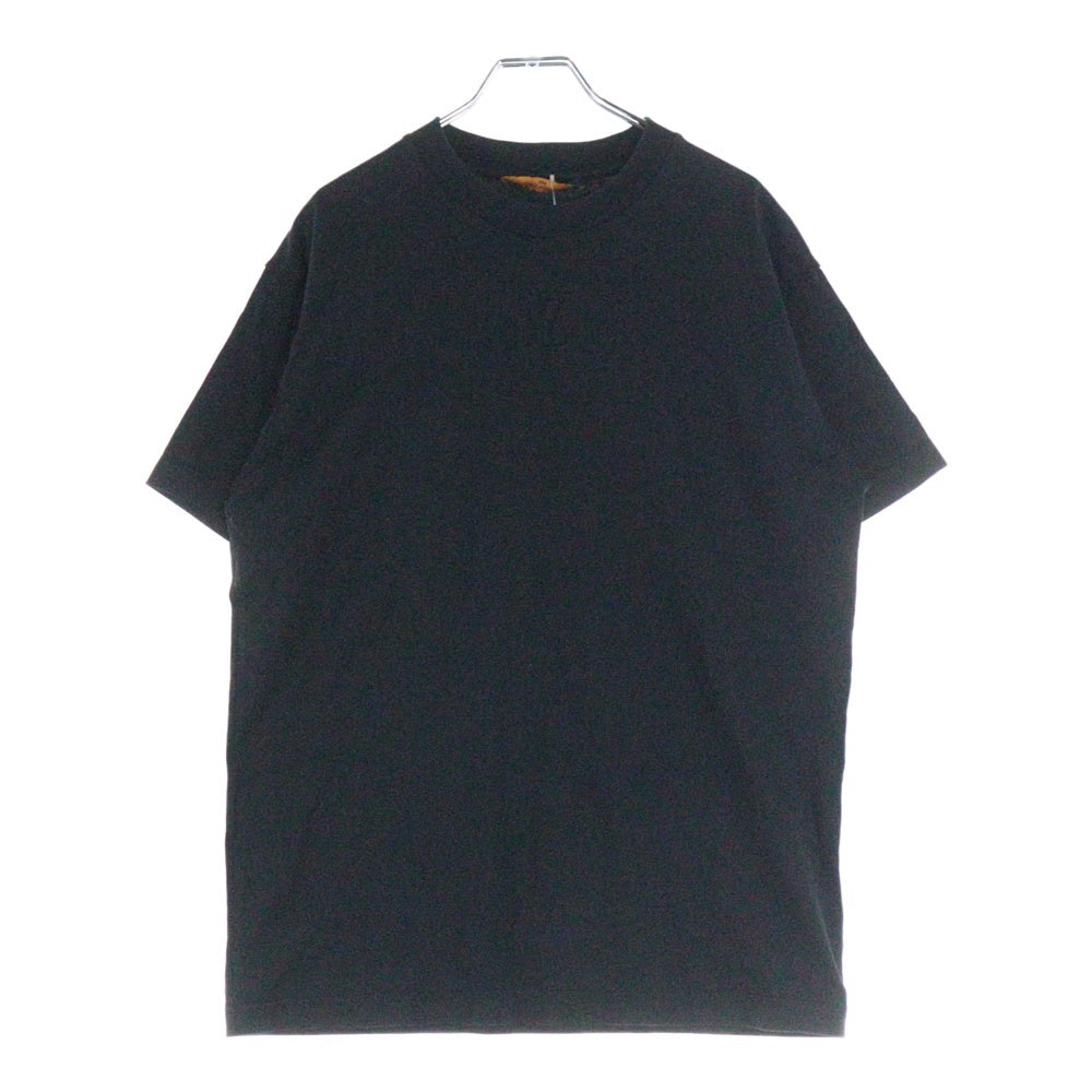 LOUIS VUITTON(ルイヴィトン) 21AW LVデボス エンボス クルーネック 半袖 カットソー Tシャツ ブラック RM212 NPG HLY64W